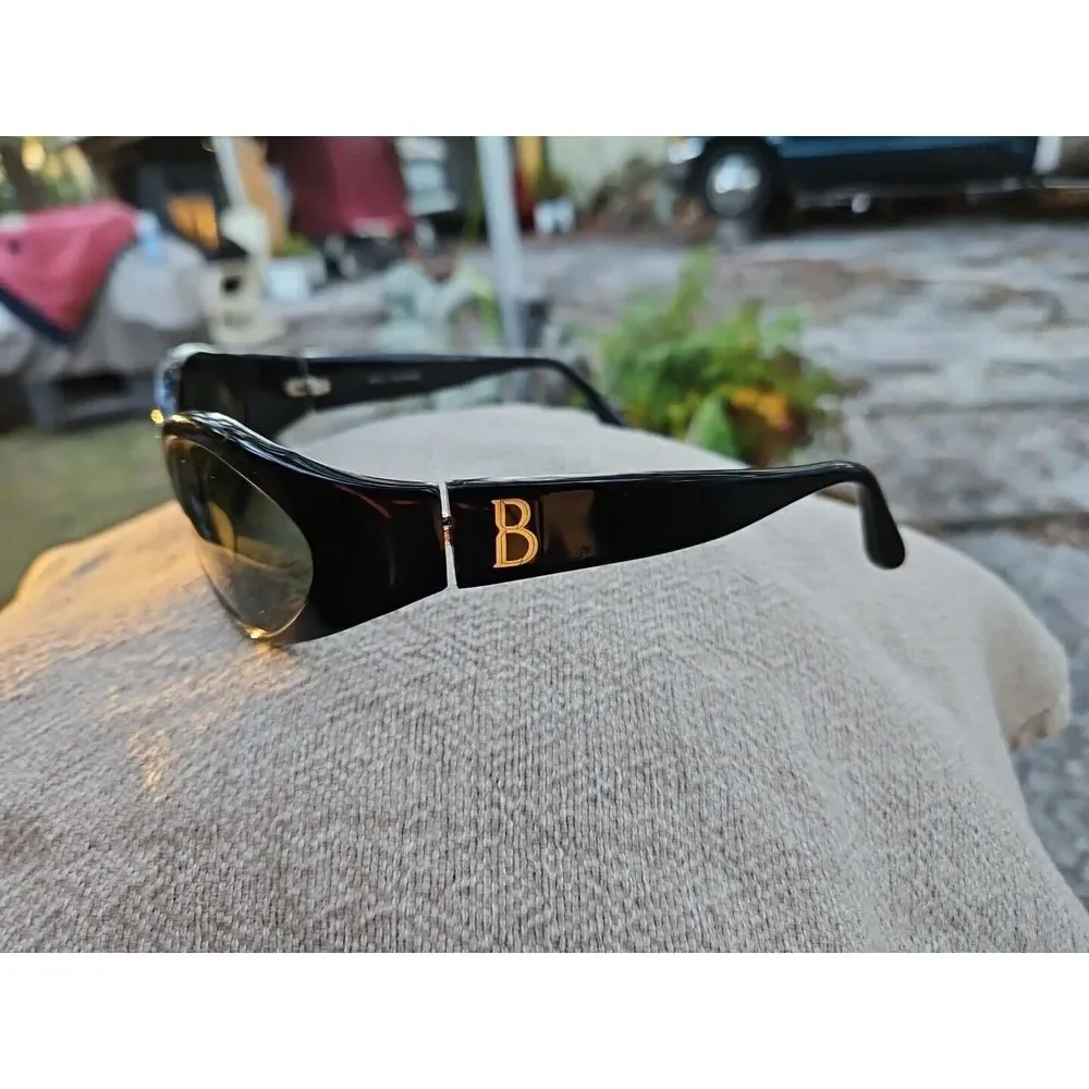 BULOVA BLACK Cat Eye Sunglasses‎ Shannon Sunwear Gold Logo